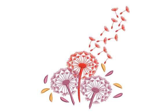 Blowing Dandelion Trio