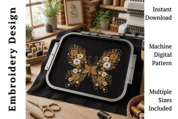 Butterfly Floral Ornament
