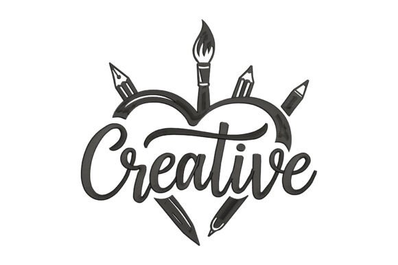 creative with palette brush and pencil