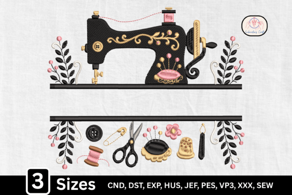 Elegant Black Sewing Machine