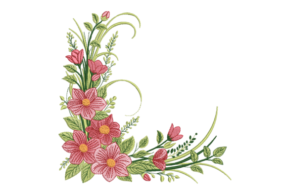 Floral Corner Border
