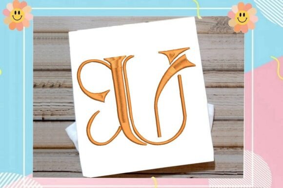 Initial U Elegant Vintage Monogram