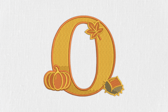 Number 0 Autumn Monogram