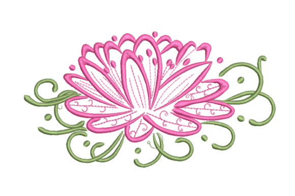 Pink Floral Scroll