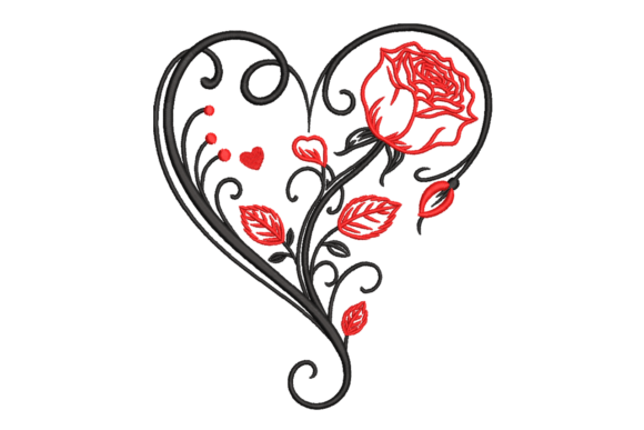 Rose Heart Flourish