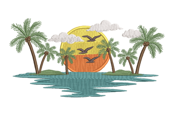 Tropical Sunset Island
